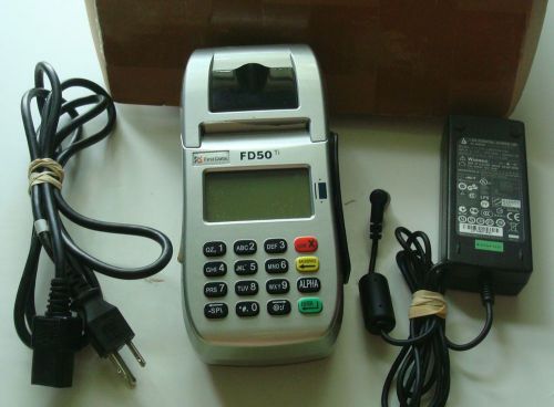 First Data FD50Ti Ethernet &amp; Phone Terminal Credit Card Machine
