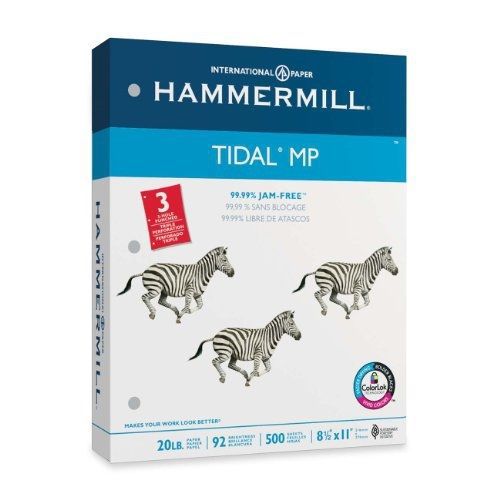 Hammermill Tidal MP, 20 lb, 8 1/2 x 11, 3 Hole, 92 Bright, 500 Sheets/1 Ream