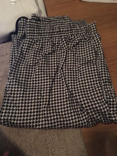 Chefwear Black &amp; White Checkered Chef Pants Size Small