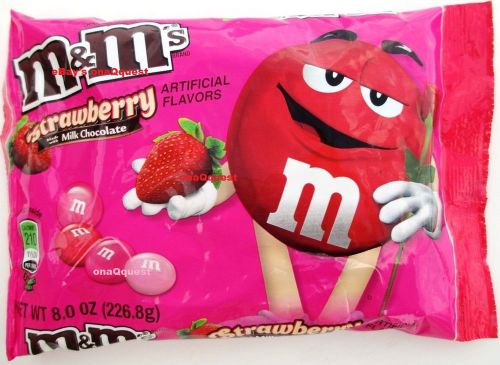 M&amp;m&#039;s strawberry milk chocolate covered seasonal limited 8oz m&amp;m seasonal candy for sale