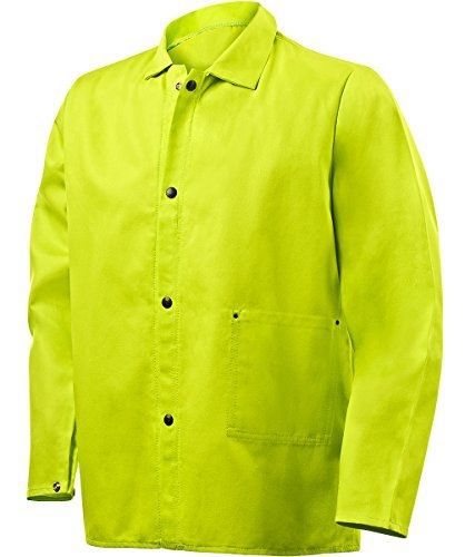 Steiner 1070-x weld lite 9 oz fire resistant cotton lime green jacket, 30&#034; for sale