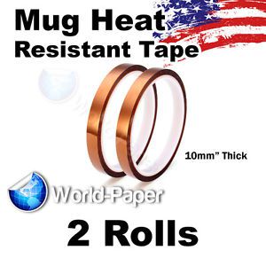 Sublimation heat transfer tape digital mug press 10mm x 36 yds 2 rolls for sale