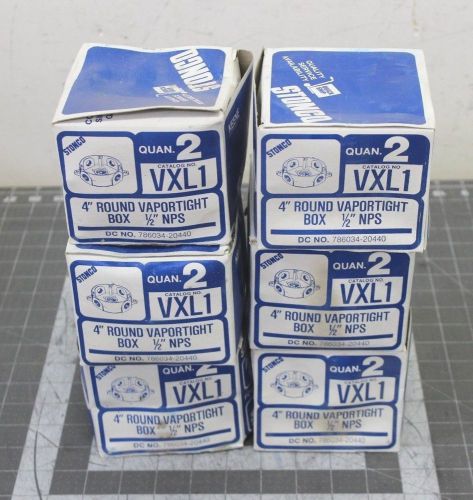 Lot of 12 stonco vxl 1   4&#034; round vaportite box for sale