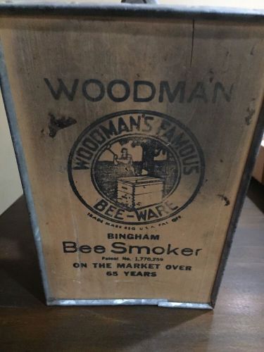 VINTAGE GOODMAN&#039;S FAMOUS BEE WARE WOODMAN BEE SMOKER SMOKE BEEKEEPING HONEY