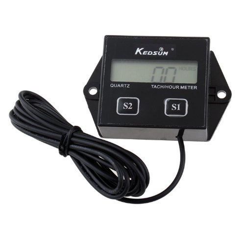 Kedsum upgrade version waterproof hour meter tachometer 2 &amp; 4 stroke small en... for sale