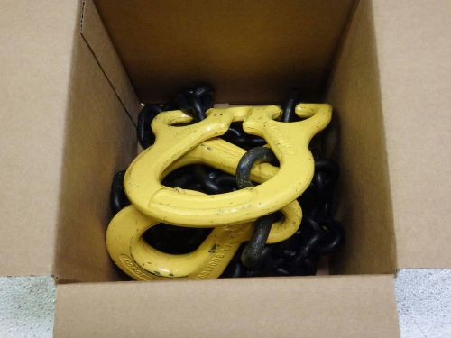 Liftall 30005g10 8800lbs 3/8&#034; x 10&#039; chain sling w/ control plate + 2 grab hooks for sale