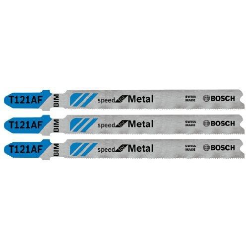 Bosch T121AF3 3-5/8-Inch X 21-Tpi Bim Speed for Metal Jigsaw Blade, 3-Pack