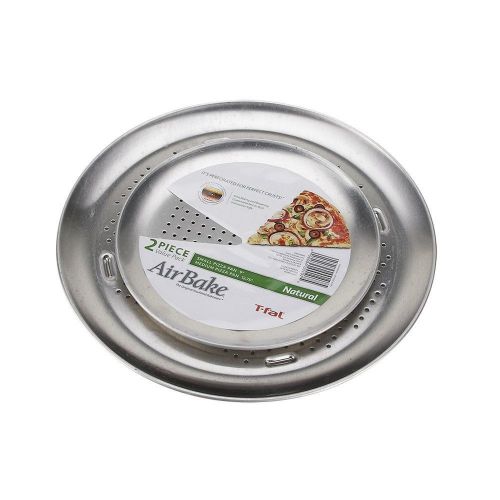 AirBake Natural 2 Pack Pizza Pan Set 9 in and 12.75 in