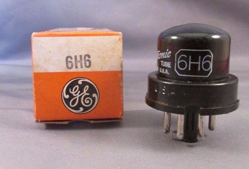 6H6 GE VINTAGE TUBE in Original Box - NOS IN BOX - Tested &amp; Works