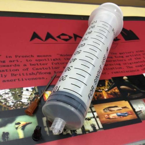 100ML Dispensing Syringes Barrels , Tips &amp; Caps Adhesive Glue Ink Luer Lock