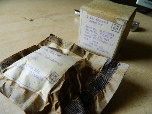 Vintage GOLD Microwave Mixer Diode 1N21B Sylvania NOS from 1945 Point Contact