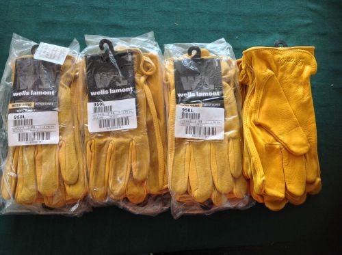 1 Dozen Premium Wells Lamont Deerskin Gloves  New with Tags Large