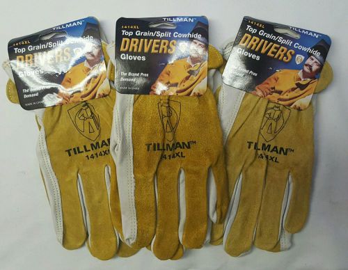 Tillman 1414XL Welding Work Gloves ** LOT of 3 ** size XL
