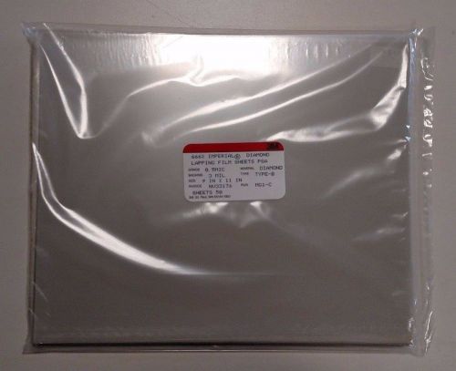 3m diamond lapping film sheets 666x psa .5 mic 3 mil 9x11 sticky back 50 sheets for sale