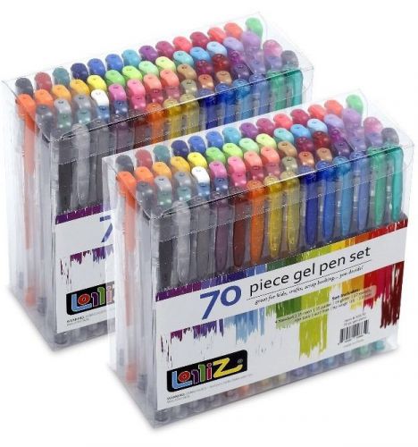 LolliZ Gel Pens 70 Pen Tray Set - Set of 2