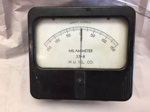 Vintage simpson milammeter 23-b western union telegraph co.  for sale