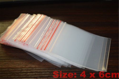 New High Quality 500 Pcs 4X6CM Ziplock Zipper Lock Reclose Plastic Bag Purse