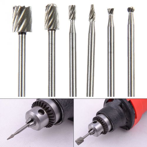 6x hss routing router grinding bits burr for dremel rotary set useful tackles for sale