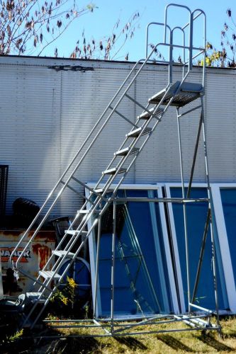 Cotterman 12 Step Rolling Ladder w/ Handrails &amp; platform