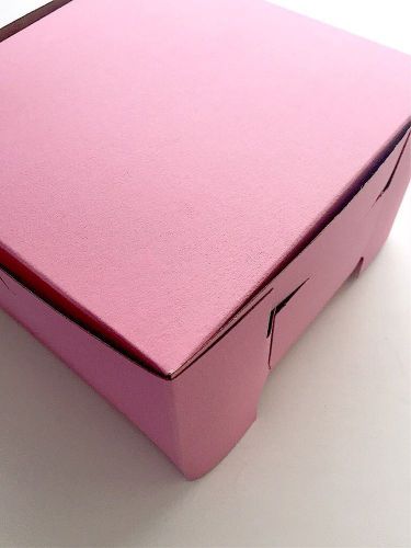5 Pink Cupcake Muffin Cake Bakery Box 7 x 7 x 4