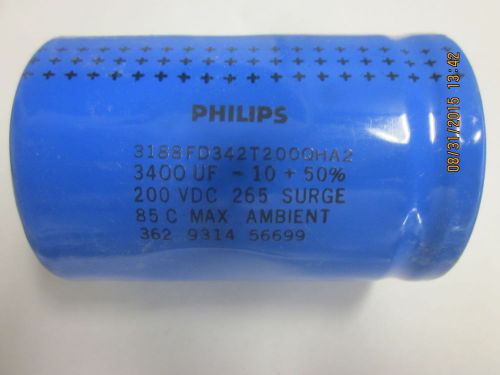 1 pc 3188FD342T200QHA2 PHILIPS 3400uf 200V Electrolytic Capacitor Screw Terminal