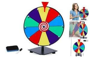 12 Inch Heavy Duty Spinning Prize Wheel, 10 Slots Color Tabletop Prize Wheel