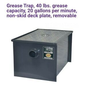 40 lb Grease Trap Interceptor 20 GPM Gallons Per Minute BK Resources BK-GT-40