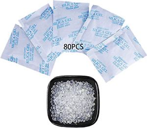 5 Gram [ 80 Packs ] Premium Safe Silica Gel, Desiccant Packets and Non Toxic for