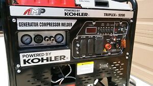 GENERATOR, COMPRESSOR, WELDER = KOLHER 3 in 1model: AKGACW9200 AMP TRIPLEX 9200