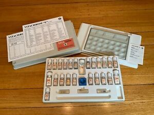 Dental Ceramics Stain Kit. Vita L Chrom ca.1985 incl Stain Tray, instructions