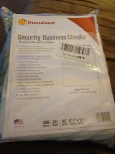 DocuGard Green Marble Top Check 8.5 x 11 Inches 24 lb 500 Sheets 1 Check Per ...