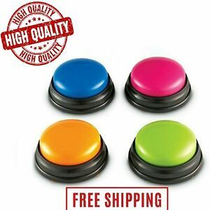 Recordable Talking Button buzzer Game Learning Answer Voice Recordable Kid Set