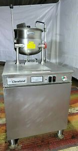 Cleveland Jacketed Tilting Steam Kettle 6 Gallon KDT-6-T Sink Base Electric CPS
