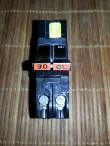 Federal pacific type na stab-lok circuit breaker 2 pole 30 amp 120/240v thin b for sale