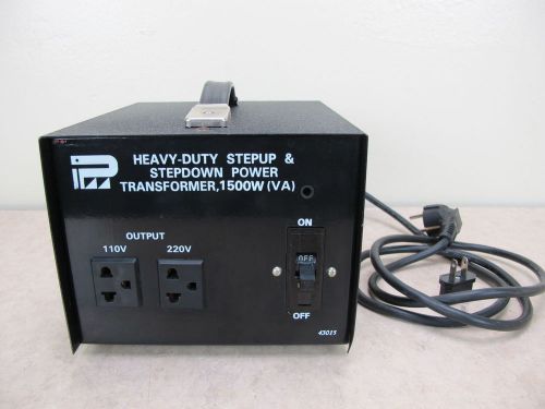 Ip heavy duty stepup &amp; stepdown power transformer 1500w va model 43015 for sale