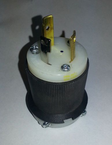 Hubbell hbl-2611 male twist lock plug, l5-30p, 30a 125v for sale