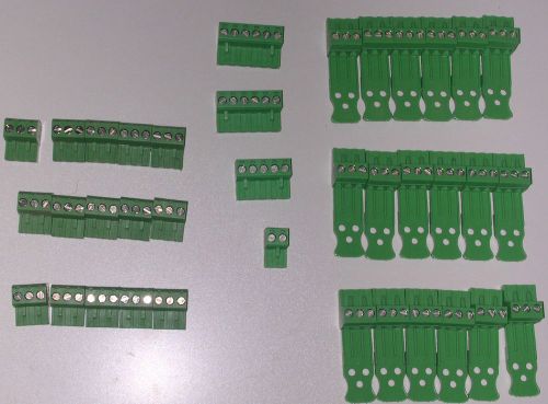 38 NOS Terminal Blocks Phoenix Riacon 2, 3, 5, and 6 post  all new 5mm spacing