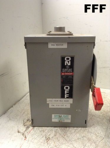 GE 3R Rainproof Outdoor Heavy Duty Safety Switch Cat No THN3361R  30A  30HP