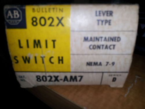 ALLEN BRADLEY 802X-AM7 NIB LEVER TYPE MANT CONT LIMIT SWITCH NEMA 7-9 #B47