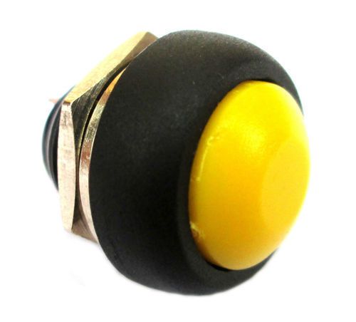 New Yellow OFF (ON) Momentary Anti-Vandal Push Button Switch