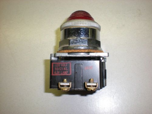 Cutler-Hammer Panel Light - 110VAC - Red Lens - Tests OK
