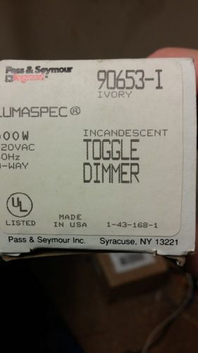 Pass &amp; Seymour 90653-I Lumaspec Toggle Dimmer FREE SHIPPING