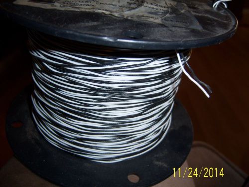 1000&#039; new general cable distribution frame wire 0311123pt 22awg 2/c black/wht * for sale