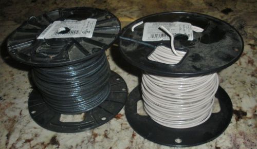 2 partial rolls black &amp; white #12 awg copper thhn/thwn wire 500 + feet for sale
