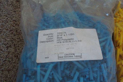 Heat Shrink Tubing 1000pcs HIX-3/16-BLU-1-1/2