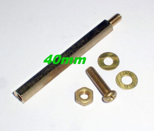 12, 40mm brass standoff pcb board spacing male female 12 bolts 12 nut 24 washer for sale