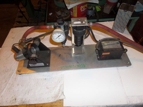 Exair ion air cannon w/ power supply hoses regulator mounted on plate for sale