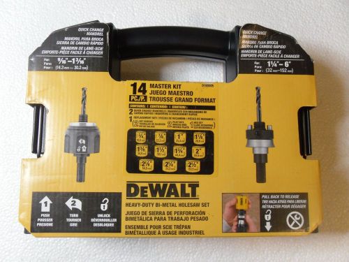 Dewalt d180005 electricians bi-metal hole saw kit 14 piece for sale
