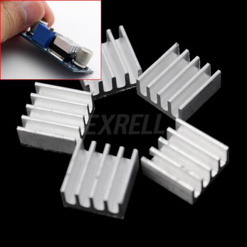 5pcs 11x11x5mm aluminium cooler cooling adhesive heatsink for ic chip chipset for sale