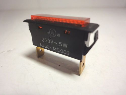 Solico 250V .5W Rectangular Orange Indicator Light